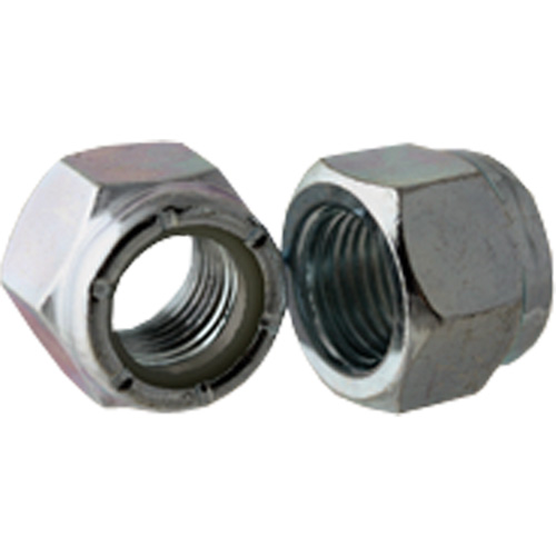 Nylock Nut, 5/16"-18 Dia., Zinc Cr+3, Coarse Action Paper
