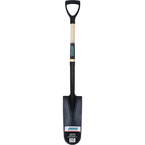 Drain Spade Shovel, Tempered Steel, 14" x 6" Blade, 30" L, D-Grip Handle Action Paper