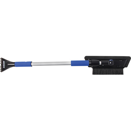 Snow Brush, Telescopic, EVA Foam Blade, 48" Long, Black/Blue Action Paper