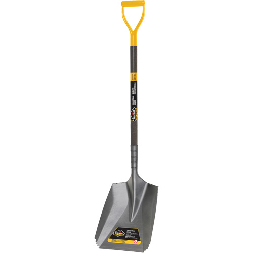 Serrated Snow Shovel, Tempered Steel Blade, 11-7/10" Wide, D-Grip Handle Action Paper