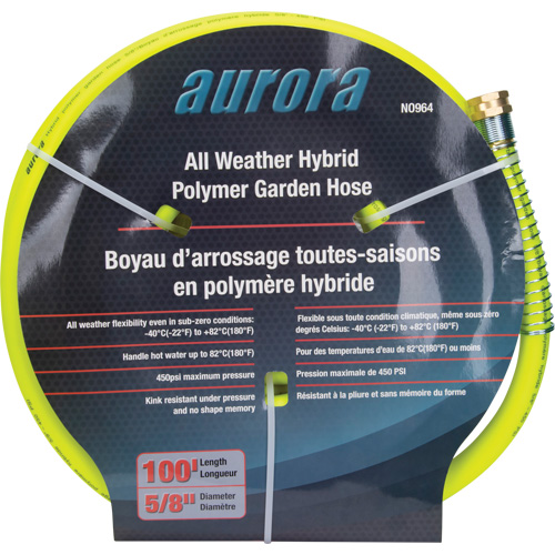 Hybrid Garden Hose, Copolymer, 5/8" dia. x 100' Action Paper