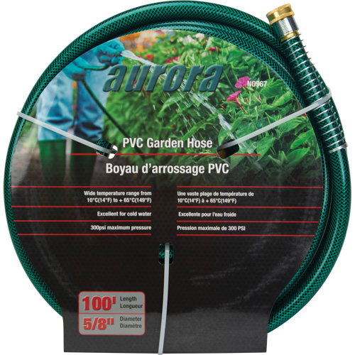 Tuyau de jardin, PVC, 5/8" dia x 100' Action Paper