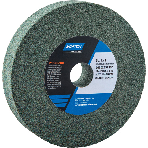 Bench Grinding Wheels - Gemini, 6" x 3/4", 1" Arbor Action Paper