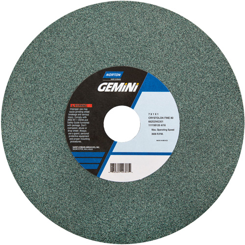 Bench Grinding Wheels - Gemini, 6" x 1", 1" Arbor Action Paper