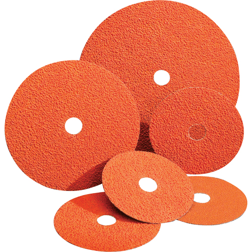 Blaze&reg; Fiber Discs, Ceramic Alumina, 24, 5" Dia x 7/8" Arbor Action Paper