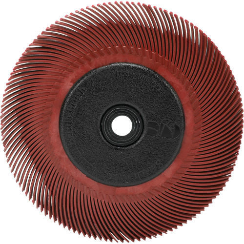 RADIAL BRISTLE BRUSH T-C6" With  ADAPTOR 220, Ceramic, 220 Grit, 6" Dia. Action Paper