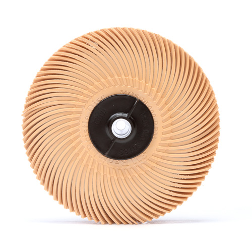 Scotch-Brite Radial Bristle Disc, Aluminum Oxide, 6 Micron Grit, 3" Dia. Action Paper