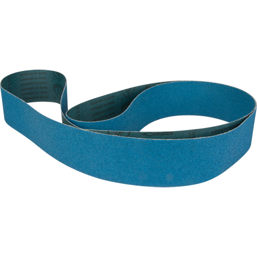 Abrasive Sanding Belt, 4" W x 137" L, Zirconia Alumina, 80 Grit Action Paper