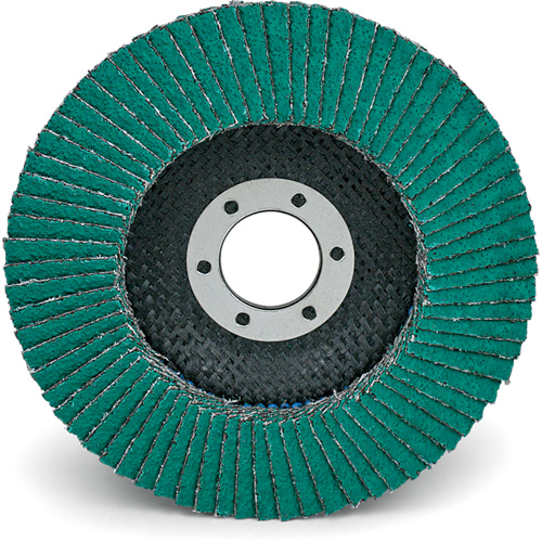 Flap Wheels - 577F Flap Discs, 4-1/2" x 7/8", Type 29, 40 Grit, Zirconium Action Paper