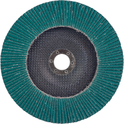 Disque &agrave; lamelles 577F, 7" x 5/8"-11, Type 27, Grain 36, Alumine de zirconium Action Paper