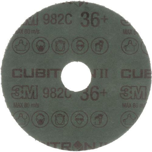 Disques en fibre mod&egrave;le 982C Cubitron II , Grain de c&eacute;ramique, 36+, 7" Dia x 7/8" Arbre Action Paper