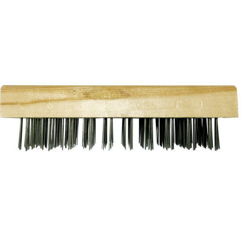 Brosses bloc de boucher &agrave; fils plats, Fil en acier plat, 5 x 10 rangs de fils, Longueur 7-5/8" Action Paper