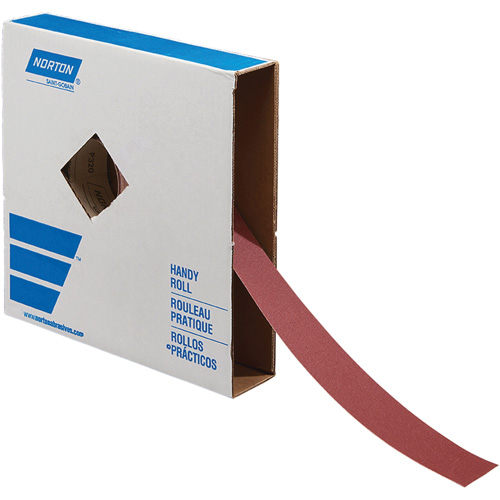 Rouleau de toile abrasive pour m&eacute;tal, Oxyde d'aluminium, 2" la x 150' lo, Grain 60 Action Paper