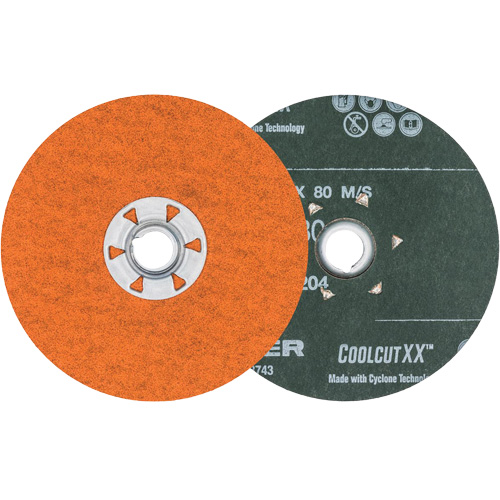 Coolcut XX Sanding Disc, 4-1/2" Dia., 80 Grit, Ceramic Action Paper