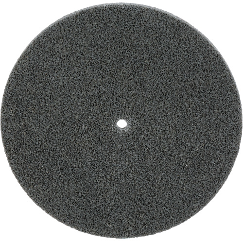 Meule unitaris&eacute;e EXL Scotch-Brite, 5" x 1/4", Arbre de 1/4", Grain de Fin, Carbure de silicium Action Paper