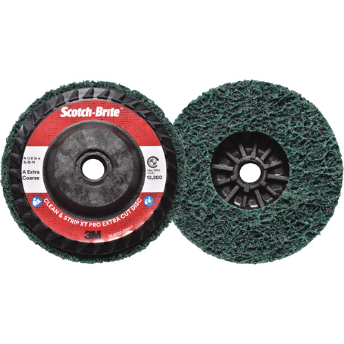 Disque extra coupe  Clean and Strip  XT Pro Scotch-Brite, 4-1/2" dia., Grain Extra grossier, Oxyde d'aluminium Action Paper
