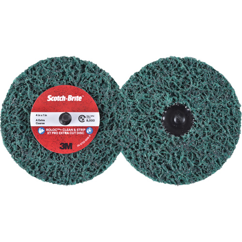 Disque extra coupe  Clean and Strip  XT Pro Roloc Scotch-Brite, 4" dia., Grain Extra grossier, Oxyde d'aluminium Action Paper