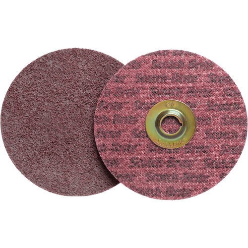 Disque de conditionnement de surface Scotch-Brite Roloc, 2" dia., Grain Moyen, Oxyde d'aluminium Action Paper