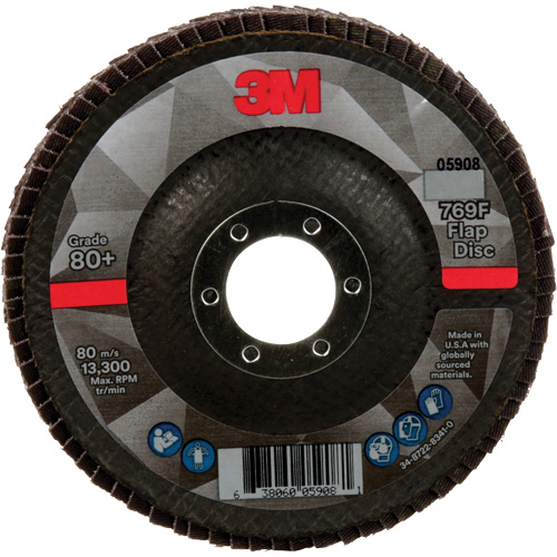 769F Quick Change Flap Disc, 4-1/2" x 7/8", Type 29, 80+ Grit, Ceramic Action Paper