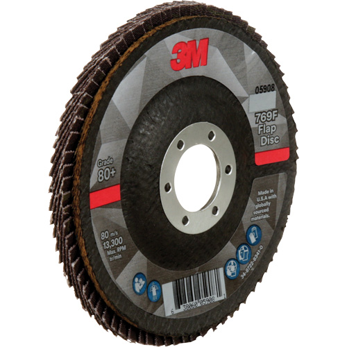 769F Quick Change Flap Disc, 4-1/2" x 7/8", Type 29, 80+ Grit, Ceramic Action Paper