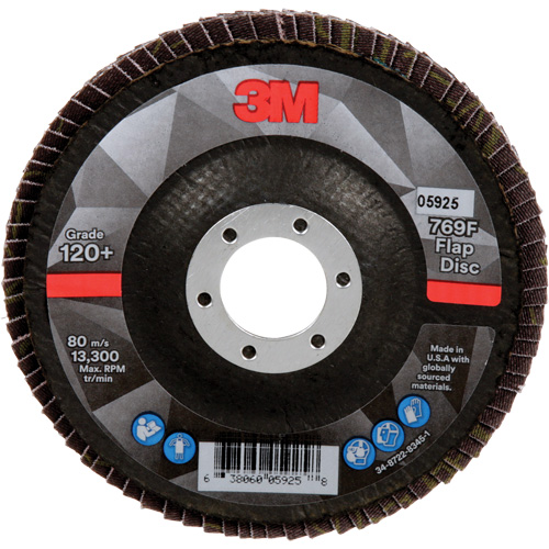 769F Quick Change Flap Disc, 4-1/2" x 7/8", Type 29, 120+ Grit, Ceramic Action Paper