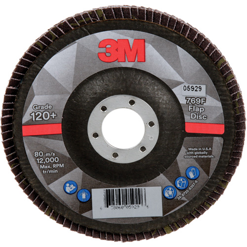 769F Quick Change Flap Disc, 5" x 7/8", Type 29, 120+ Grit, Ceramic Action Paper