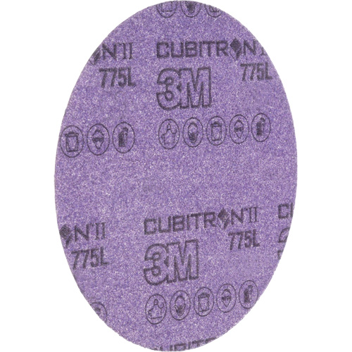 Cubitron II Hookit 775L Series Film Disc, 6" Dia., 240+ Grit, Ceramic, 3 mils Action Paper