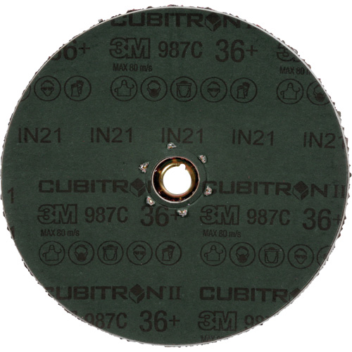 Disque en fibre 987C Cubitron II, C&eacute;ramique, 36+, 4-1/2" Dia Action Paper