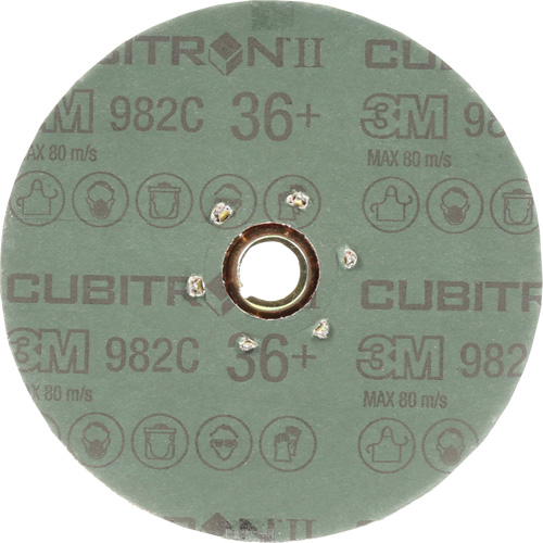 Cubitron II 982C Fibre Disc, Ceramic, 36+, 5" Dia Action Paper