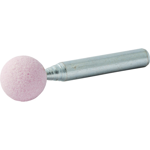 Vitrified Bond Mounted Point, B121, Aluminum Oxide, 1/2" Dia., 1/2" L, 80 Grit Action Paper