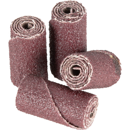 341D Sanding Cartridge Roll, 80 Grit, 1/2" Dia., Aluminum Oxide, 1" L, 1/8" Arbor Action Paper