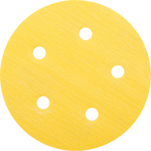 Gold Reserve A296 Paper H&L Vacuum Disc, 5" Dia., 320 Grit, Aluminum Oxide, C-Weight Action Paper