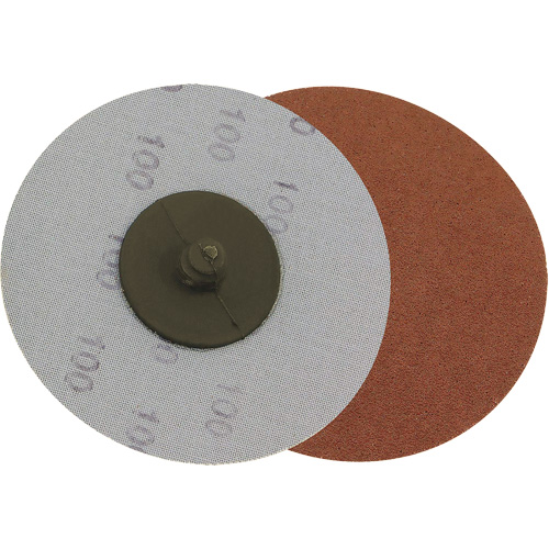 Disque de ponçage avec support en tissu, 3" dia., Grain 240, Oxyde d'aluminium Action Paper