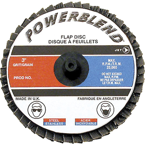 Disque &agrave; lamelles &agrave; rouler Powerblend, 2" x Grain Z60 Action Paper