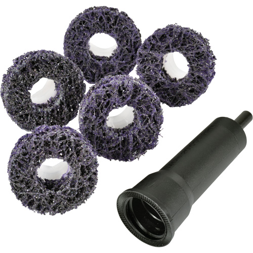 Trousse de disques de nettoyage pour moyeu de frein Pro Brake Hub Roloc Scotch-Brite, Grain Extra grossier, Carbure de silicium Action Paper
