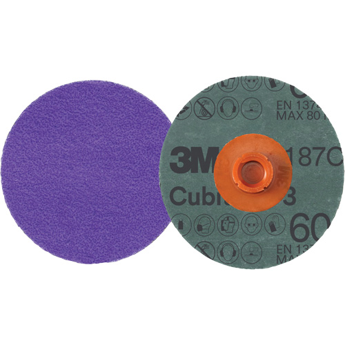 Cubitron 3 Roloc Fibre Disc, 4" Dia., 60+ Grit, Ceramic Action Paper