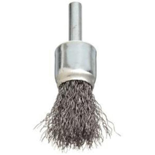 Brosse &agrave; fils cr&ecirc;p&eacute;s avec moyeu, 3/4", Fils 0,006", Tige 1/4" Action Paper