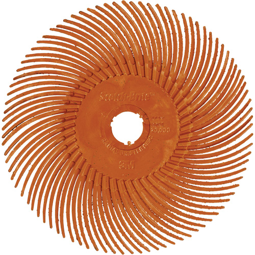 Scotch-Brite Type C Precision Radial Bristle Brush PN-RB, Ceramic, 80+ Grit, 3" Dia. Action Paper