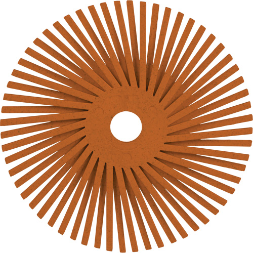 Brosse radiale en soies de pr&eacute;cision type A PN-RB Scotch-Brite, C&eacute;ramique, Grain 80+, 3" dia. Action Paper