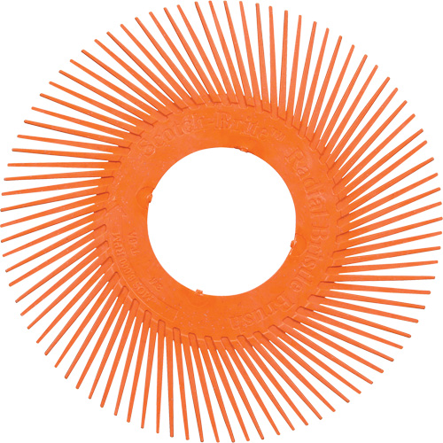 Scotch-Brite Type C Precision Radial Bristle Brush PN-RB without Adapter, Ceramic, 80+ Grit, 7-5/8" Dia. Action Paper