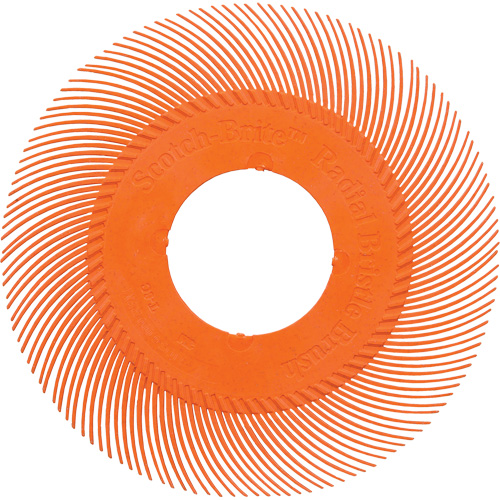 Scotch-Brite Type C Precision Radial Bristle Brush PN-RB without Adapter, Ceramic, 80+ Grit, 6" Dia. Action Paper