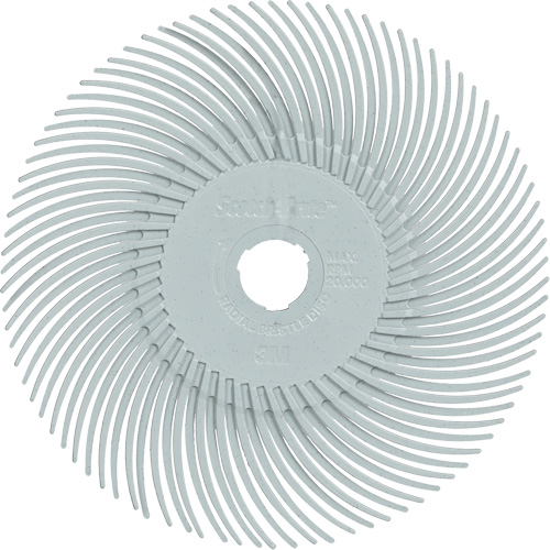 Brosse radiale en soies de pr&eacute;cision type C PN-RB Scotch-Brite , C&eacute;ramique, Grain 120+, 3" dia. Action Paper