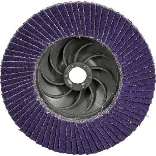 Cubitron 3 Conical  Flap Disc with Quick Change 1169F, 4-1/2" x 5/8"-11, Type T29, 80+ Grit, Ceramic Action Paper