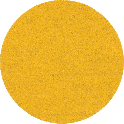 Hookit Gold Abrasive Disc, 3" Dia., 120 Grit, Aluminum Oxide, C Weight Action Paper