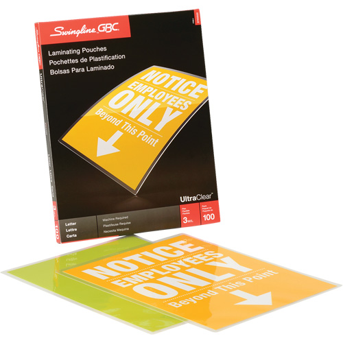 Laminated Letter Size Pouch Action Paper