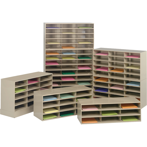 Data Organizers, Stationary, 9 Slots, Steel, 33-3/4" W x 11-5/8" D x 10-3/4" H Action Paper