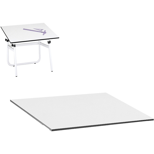 Table Top for Vista Adjustable Drawing Table, 48" W x 3/4" H, White Action Paper