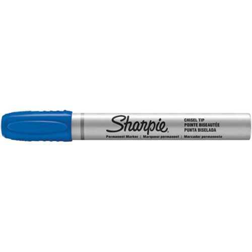 Permanent Markers - Berol Liquid Tip, Blue, Chisel Tip Action Paper