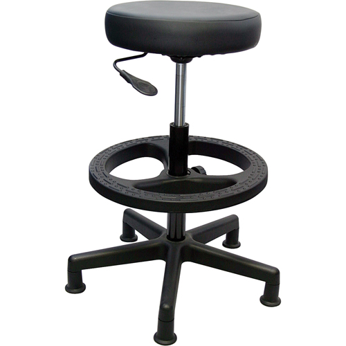 Tabouret de travail de s&eacute;rie 900, Stationnaire, Ajustable, , Tissu Si&egrave;ge, Noir Action Paper