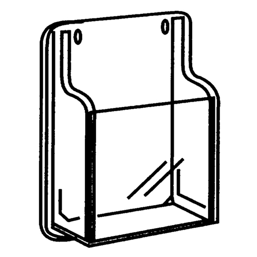 Literature Displays, Wall Mount, 9 Slots, Plastic, 30" W x 2" D x 36-7/8" H Action Paper
